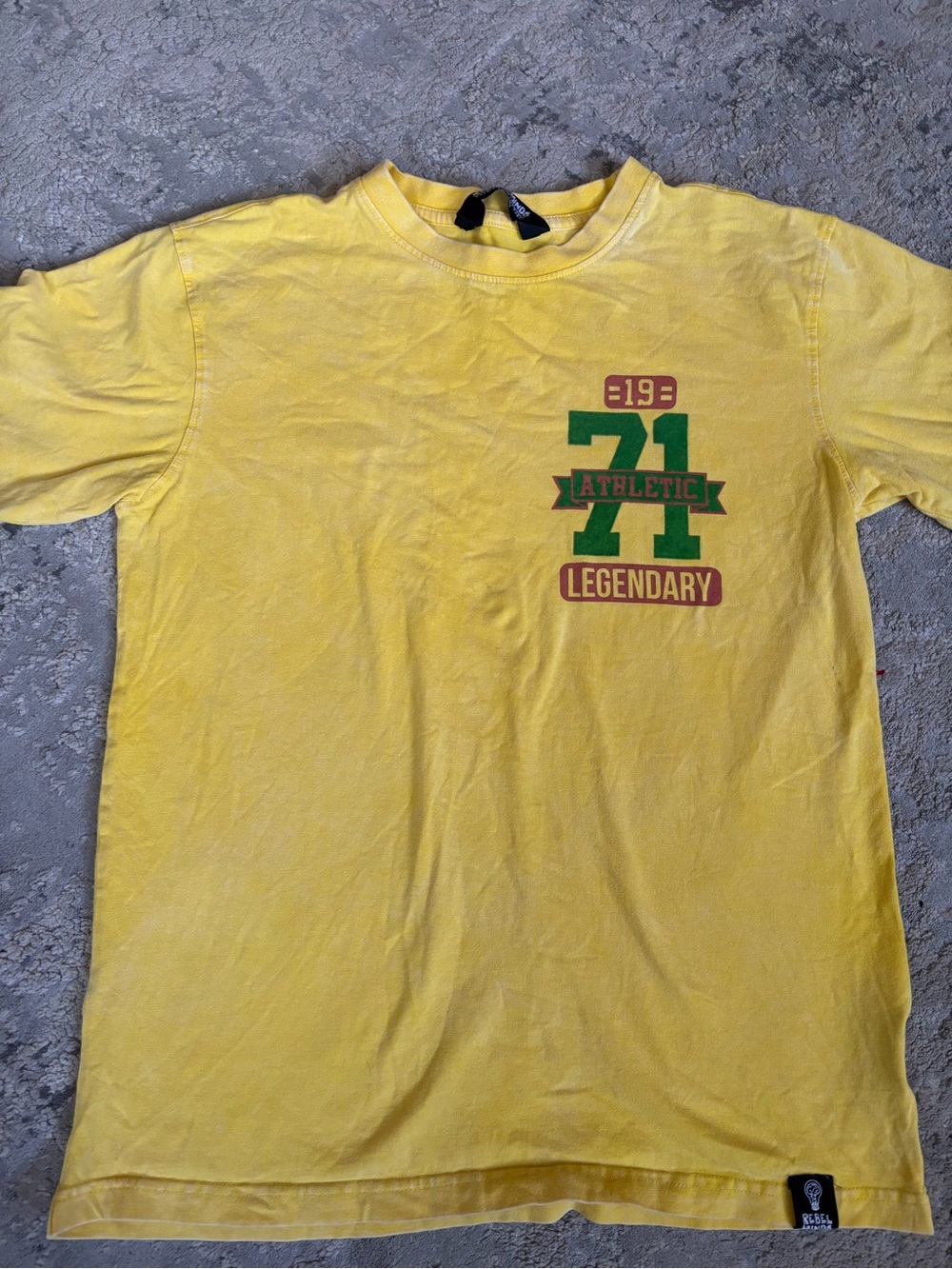 Yellow '71 Athletic Legendary' Short Sleeve Kids Tee